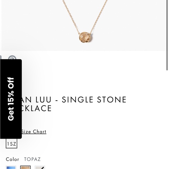 CHAN LUU - TOPAZ SINGLE STONE NECKLACE - Picture 7 of 7
